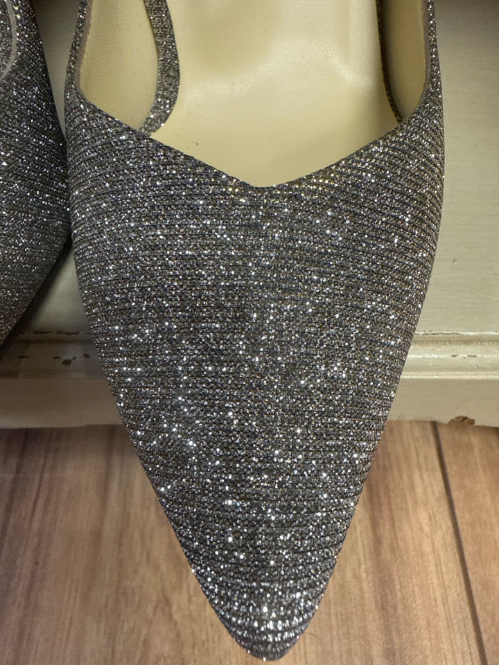SARAH FLINT Size 38 Glitter Fabric Pump