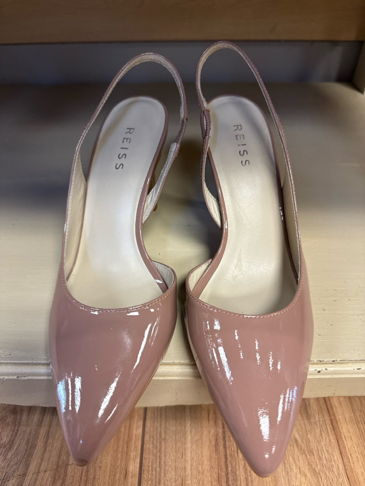 Reiss Size 38 Tan Patent Leather Pump