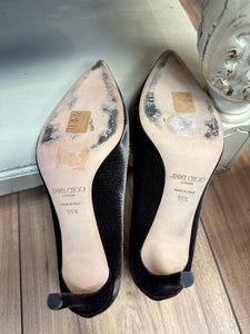 Jimmy Choo Size 39 1/2 Marron Velvet Pump