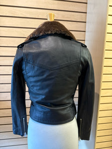 All Saints Size 4 Leather Coat
