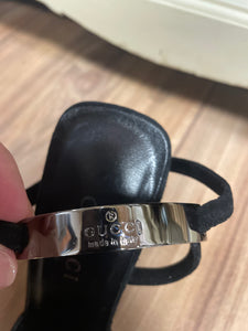 Gucci Size 6 1/2 Black Suede Pump