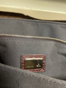 Authentic FENDI Vintage Zucchino Zipped Tote Handbag 